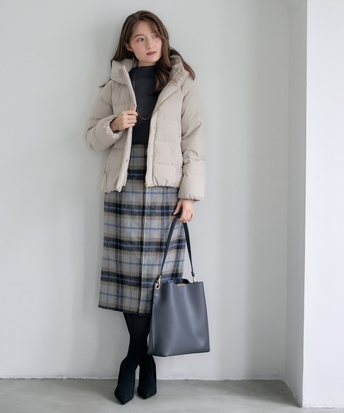 12Twelve Agenda(トゥエルブ アジェンダ)の「ボトルネックリブニットプルオーバー(ニット/セーター・レディース・イエロー/オフホワイト/チャコールグレー/グレイッシュベージュ/ミント/ラベンダー・M)」の14枚目の写真
