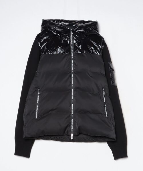 1PIU1UGUALE3 RELAX (ウノピゥウノウグァーレトレ リラックス)の「【1PIU1UGUALE3 RELAX】PADDED GLOSSY フーディ 秋冬(ウノ ピゥ ウノ ウグァーレ トレ)(その他アウター・メンズ・ブラック・LL/M/L)」の4枚目の写真