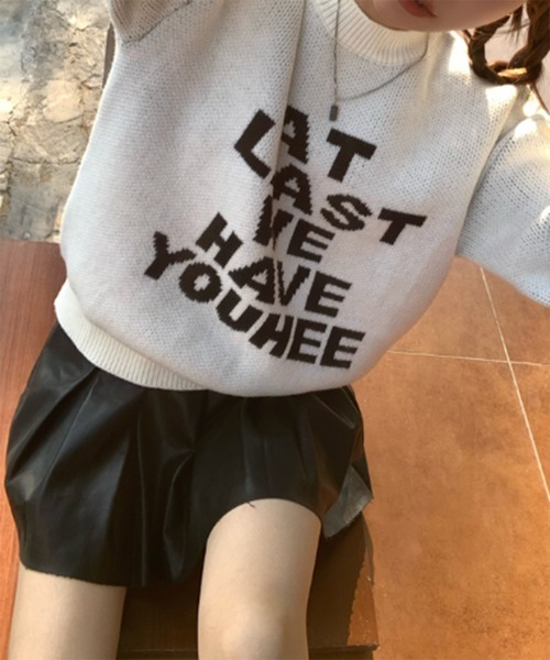 by muni:r(バイ ムニール)の「ヒップルーズニット(ニット/セーター・レディース・アイボリー/ブラック・FREE)」の9枚目の写真