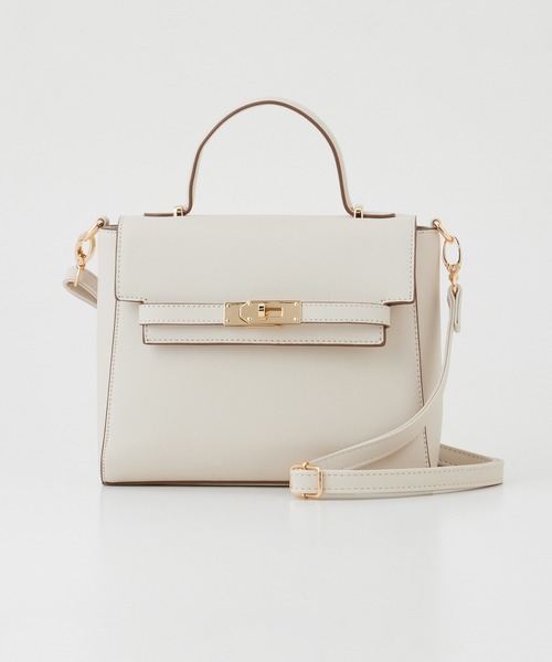 Honeys（ハニーズ）の「フラップハンドバッグ（ハンドバッグ・レディース・アイボリー/グレイッシュベージュ/ブラック・FREE）」の10枚目の写真