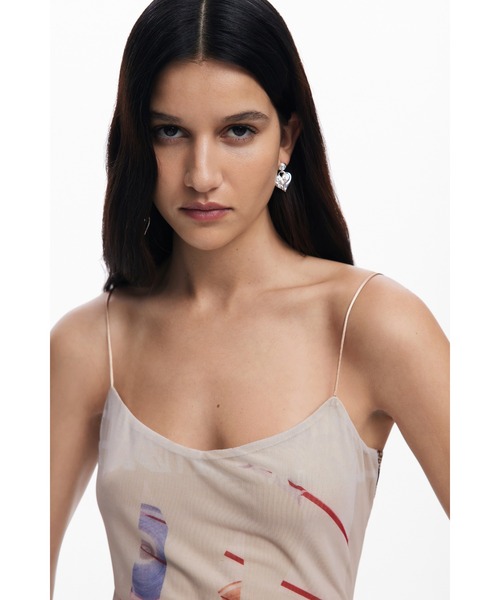 Desigual（デシグアル）の「ラクロワプリント アートスケッチ キャミソールワンピース（ワンピース・レディース・ブラウン・XL/L/M/S/XS）」の4枚目の写真