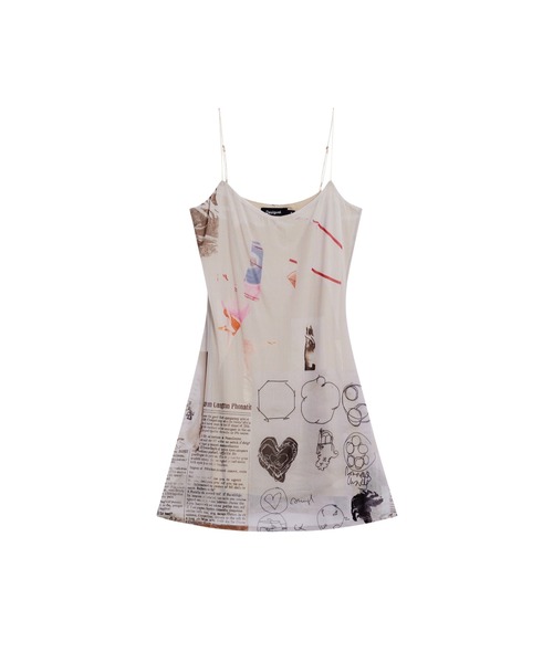 Desigual（デシグアル）の「ラクロワプリント アートスケッチ キャミソールワンピース（ワンピース・レディース・ブラウン・XL/L/M/S/XS）」の9枚目の写真