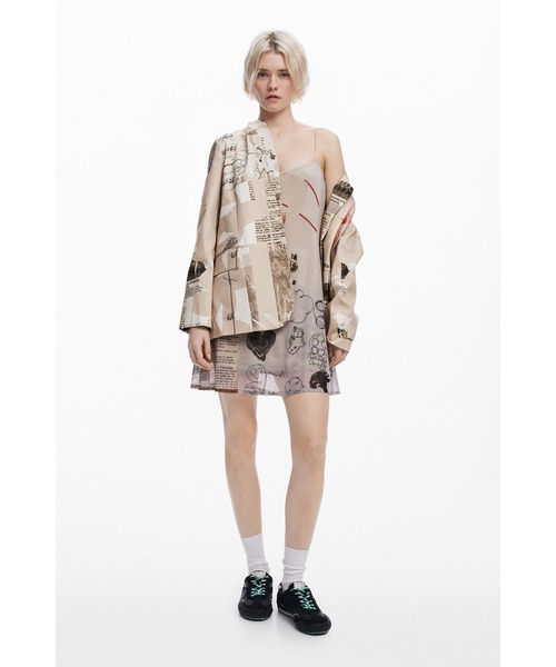 Desigual（デシグアル）の「ラクロワプリント アートスケッチ キャミソールワンピース（ワンピース・レディース・ブラウン・XL/L/M/S/XS）」の8枚目の写真