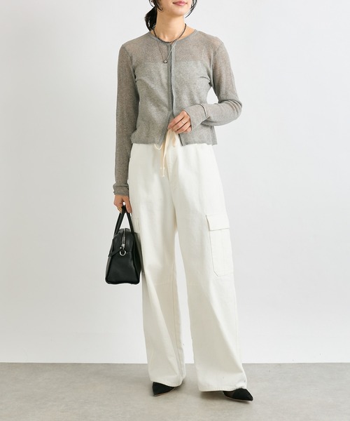 RIVE DROITE（リヴドロワ）の「【コーディネートの外しに】ドロストカーゴパンツ（カーゴパンツ・レディース・カーキ/オフホワイト・38/36）」の6枚目の写真