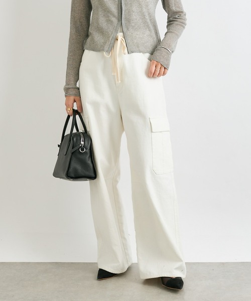 RIVE DROITE（リヴドロワ）の「【コーディネートの外しに】ドロストカーゴパンツ（カーゴパンツ・レディース・カーキ/オフホワイト・38/36）」の5枚目の写真