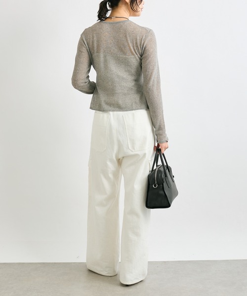 RIVE DROITE（リヴドロワ）の「【コーディネートの外しに】ドロストカーゴパンツ（カーゴパンツ・レディース・カーキ/オフホワイト・38/36）」の8枚目の写真