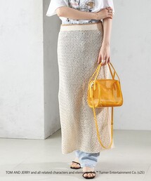 LOGAN knitting mills（ローガンニッティングミルズ）の「LOGAN KNITTING MILLS:〈手洗い可能〉クロシェ スカート（スカート）」