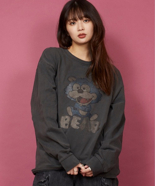 unrelaxing(アンリラクシング)の「ヴィンテージライク 古着風 綿100%ピグメント加工TプリントTシャツ ロングTシャツ(Tシャツ/カットソー・メンズ・ブラック×シルバー/ブラック系2/ブラック系4/ブラック/ブラック系その他2/ブラック×レッド/ブラック系6/ブラック系7/ブラック系8/その他27/その他28/ブラック系その他6/ブラック系1/ブラック系3/その他10/A/その他19/ライトブラック/ブラック×ゴールド/その他13/スミクロ/ブラック系その他7/ブラウン系9/ブラック系その他/ブラック系その他3/ブラック系その他5/ブラック×ブルー/その他12/その他20/その他21/ブラック系5/その他29/ブラウン系・SMALL/MEDIUM/LARGE/X-LARGE)」の21枚目の写真