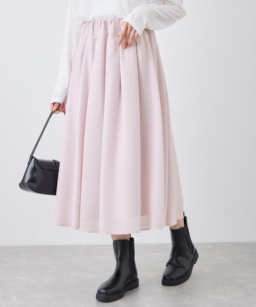 ROPE' PICNIC(ロペピクニック)の「着丈が選べるギャザースカート(スカート・レディース・ネイビー/キナリ/ピンク・T38/38)」の20枚目の写真