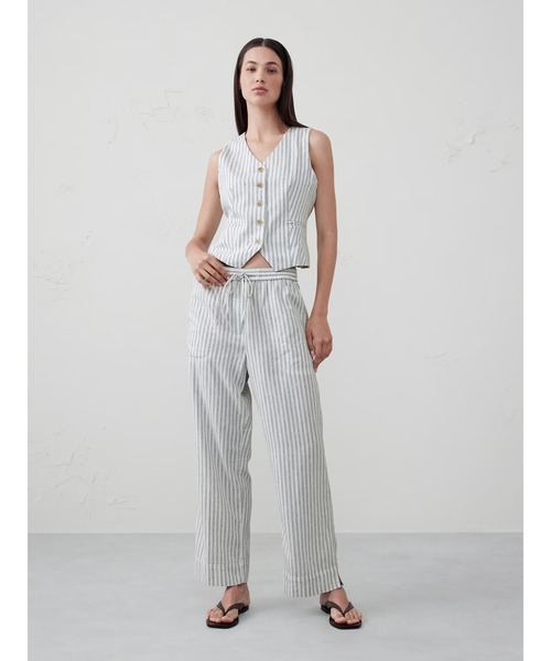BANANA REPUBLIC FACTORY STORE(バナナリパブリック ファクトリーストア)の「BANANA REPUBLIC FACTORY STORE リネンブレンドプルオンストレートパンツ(その他パンツ・レディース・ブルー/ネイビー/ホワイト系その他/ベージュ/その他/ピンク・M/S/L/XS)」の7枚目の写真