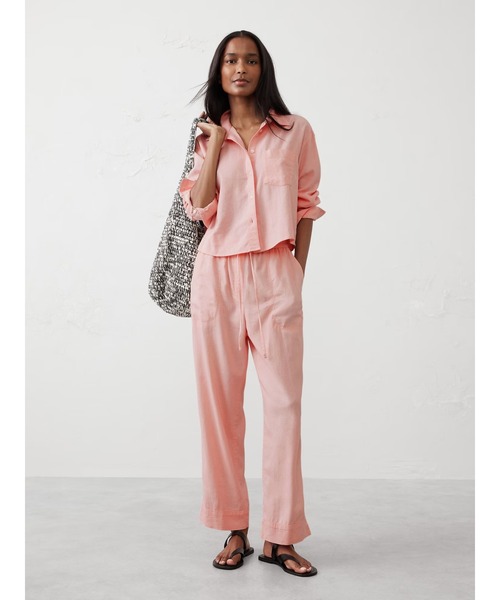 BANANA REPUBLIC FACTORY STORE(バナナリパブリック ファクトリーストア)の「BANANA REPUBLIC FACTORY STORE リネンブレンドプルオンストレートパンツ(その他パンツ・レディース・ブルー/ネイビー/ホワイト系その他/ベージュ/その他/ピンク・M/S/L/XS)」の16枚目の写真