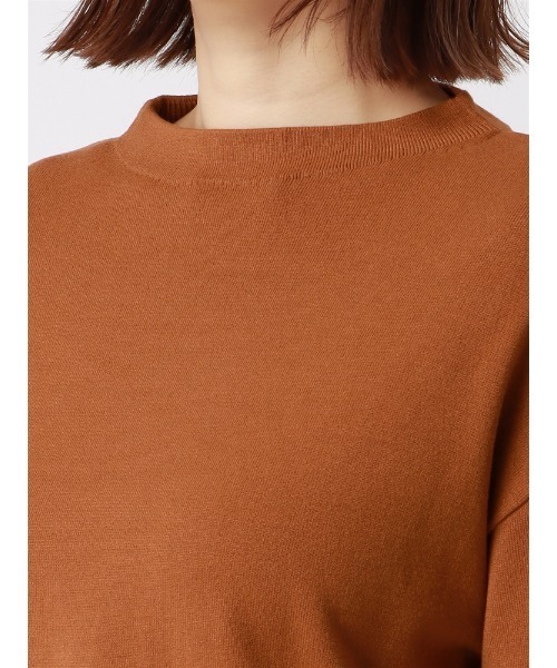 SUIT SQUARE（スーツスクエア）の「ボトルネックニット 長袖 ハンドウォッシュ ハイストレッチビスコース天竺 destyle（ニット/セーター・レディース・オフホワイト/テラコッタ/ブラック・38(9号)）」の16枚目の写真