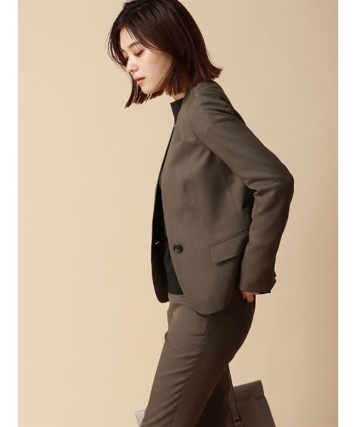 SUIT SQUARE（スーツスクエア）の「ボトルネックニット 長袖 ハンドウォッシュ ハイストレッチビスコース天竺 destyle（ニット/セーター・レディース・オフホワイト/テラコッタ/ブラック・38(9号)）」の19枚目の写真