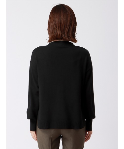 SUIT SQUARE（スーツスクエア）の「ボトルネックニット 長袖 ハンドウォッシュ ハイストレッチビスコース天竺 destyle（ニット/セーター・レディース・オフホワイト/テラコッタ/ブラック・38(9号)）」の22枚目の写真