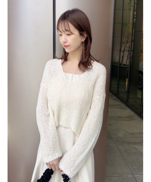 スナイデル♡完売品スラブニットワンピース新品未使用 セール】スラブニットセットシアーワンピース（ワンピース