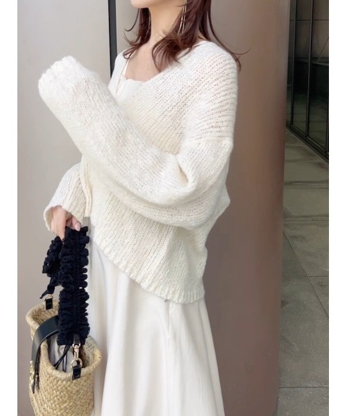 セール】スラブニットセットシアーワンピース（ワンピース