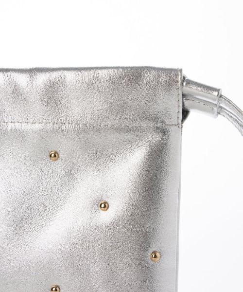 perche(ペルケ)の「ペルケ perche / 牛革スタッズ・パラコード2wayドロストショルダー(ショルダーバッグ・レディース・イエロー/シルバー/ブラック・FREE)」の9枚目の写真