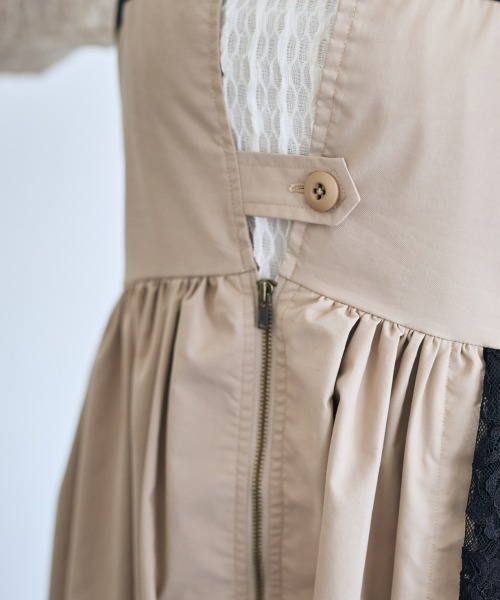 SMILE LAND（スマイルランド）の「＜大きいサイズ＞サイドレースジャンパースカート【OtonaSMILE】（ジャンパースカート・レディース・ベージュ/ブラック・5L/4L/LL/3L/L）」の12枚目の写真