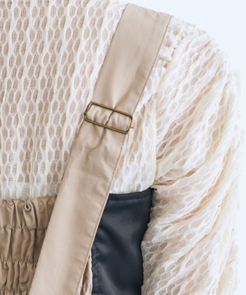 SMILE LAND（スマイルランド）の「＜大きいサイズ＞サイドレースジャンパースカート【OtonaSMILE】（ジャンパースカート・レディース・ベージュ/ブラック・5L/4L/LL/3L/L）」の14枚目の写真