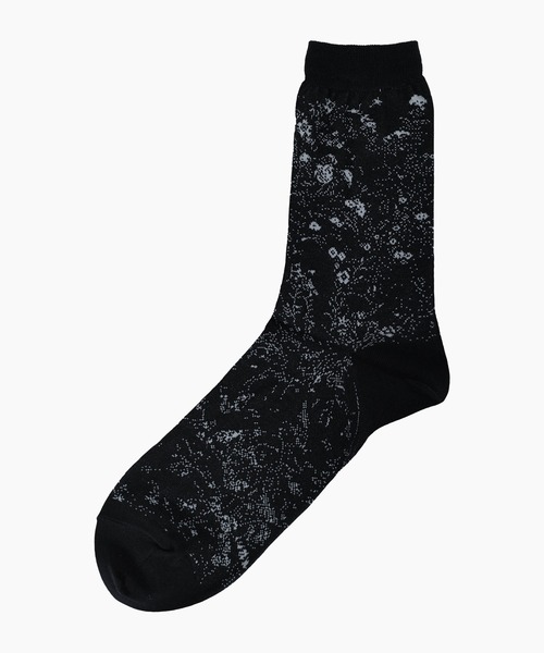 LAD MUSICIAN（ラッドミュージシャン）の「SMALL FLOWER SOCKS（ソックス/靴下・メンズ・ダークネイビー/チャコール/ブラック系/ブラック系1・FREE）」の3枚目の写真