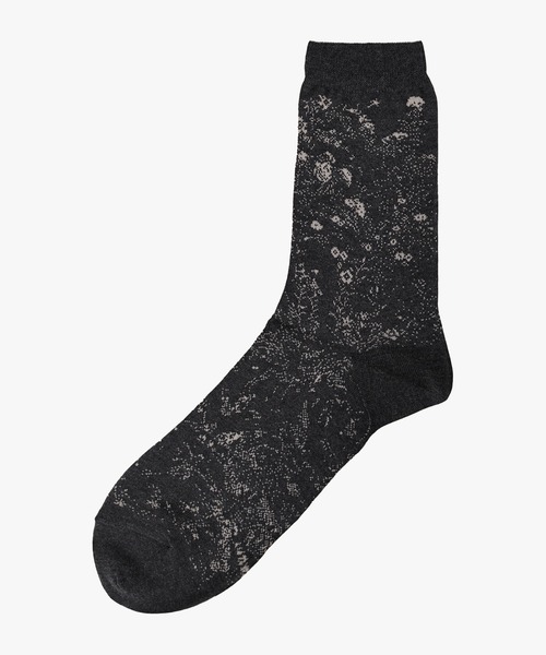 LAD MUSICIAN（ラッドミュージシャン）の「SMALL FLOWER SOCKS（ソックス/靴下・メンズ・ダークネイビー/チャコール/ブラック系/ブラック系1・FREE）」の4枚目の写真