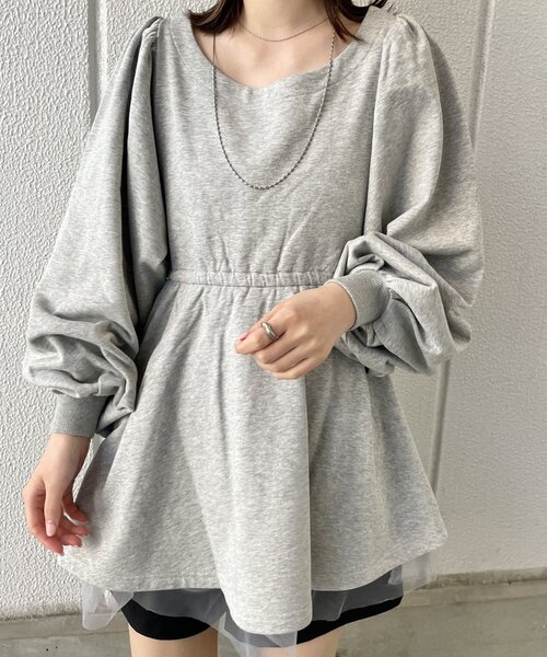 mline（エムライン）の「[mline]ペプラムミニワンピース（ワンピース・レディース・グレー/アイボリー/グリーン系その他・FREE）」の16枚目の写真