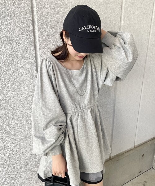 mline（エムライン）の「[mline]ペプラムミニワンピース（ワンピース・レディース・グレー/アイボリー/グリーン系その他・FREE）」の20枚目の写真