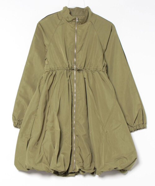 STYLEBLOCK（スタイルブロック）の「TNタフタトラックバルーンミニワンピース（ワンピース・レディース・ベージュ/ホワイト系その他/カーキ/チャコールグレー・M）」の2枚目の写真