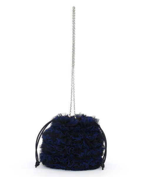 SMIR NASLI（サミールナスリ）の「配色チュール２ＷＡＹドロストショルダーバッグ（ショルダーバッグ・レディース・ネイビー/キャメル/グリーン・FREE）」の3枚目の写真