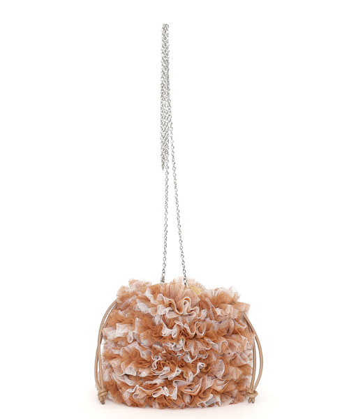 SMIR NASLI（サミールナスリ）の「配色チュール２ＷＡＹドロストショルダーバッグ（ショルダーバッグ・レディース・ネイビー/キャメル/グリーン・FREE）」の7枚目の写真