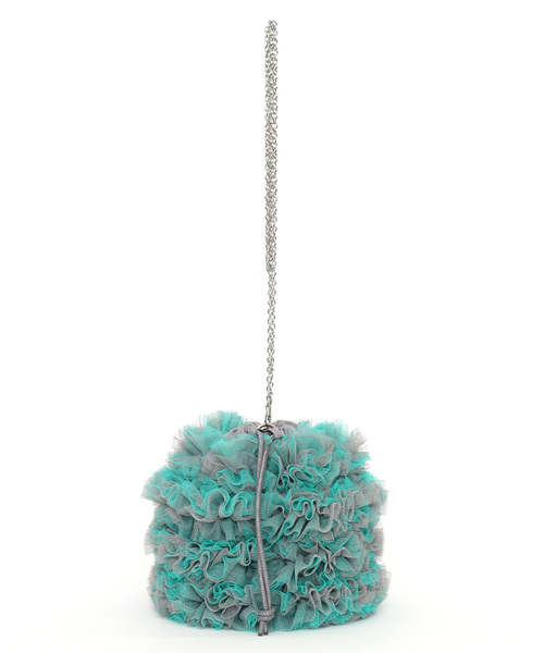 SMIR NASLI（サミールナスリ）の「配色チュール２ＷＡＹドロストショルダーバッグ（ショルダーバッグ・レディース・ネイビー/キャメル/グリーン・FREE）」の11枚目の写真