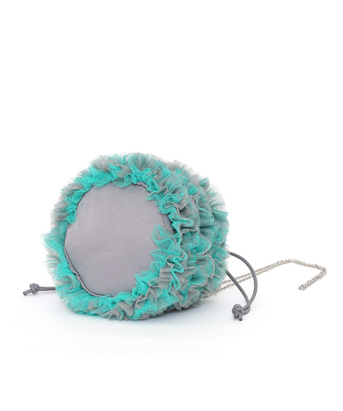 SMIR NASLI（サミールナスリ）の「配色チュール２ＷＡＹドロストショルダーバッグ（ショルダーバッグ・レディース・ネイビー/キャメル/グリーン・FREE）」の12枚目の写真