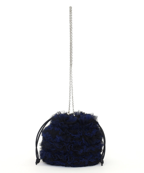 SMIR NASLI（サミールナスリ）の「配色チュール２ＷＡＹドロストショルダーバッグ（ショルダーバッグ・レディース・ネイビー/キャメル/グリーン・FREE）」の13枚目の写真