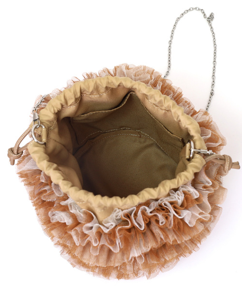 SMIR NASLI（サミールナスリ）の「配色チュール２ＷＡＹドロストショルダーバッグ（ショルダーバッグ・レディース・ネイビー/キャメル/グリーン・FREE）」の16枚目の写真