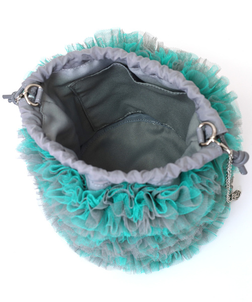 SMIR NASLI（サミールナスリ）の「配色チュール２ＷＡＹドロストショルダーバッグ（ショルダーバッグ・レディース・ネイビー/キャメル/グリーン・FREE）」の17枚目の写真