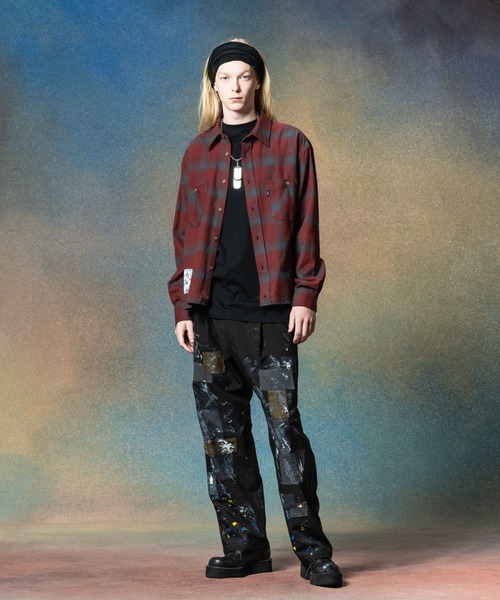 glamb(グラム)の「Short Check Shirt / ショートチェックシャツ(シャツ/ブラウス・メンズ・ブルー/レッド/オレンジ・S/M/L)」の21枚目の写真