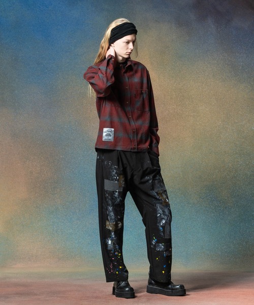 glamb(グラム)の「Short Check Shirt / ショートチェックシャツ(シャツ/ブラウス・メンズ・ブルー/レッド/オレンジ・S/M/L)」の22枚目の写真