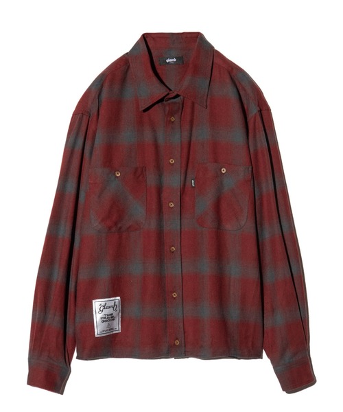 glamb(グラム)の「Short Check Shirt / ショートチェックシャツ(シャツ/ブラウス・メンズ・ブルー/レッド/オレンジ・S/M/L)」の14枚目の写真