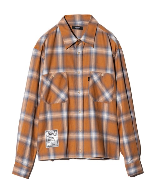 glamb(グラム)の「Short Check Shirt / ショートチェックシャツ(シャツ/ブラウス・メンズ・ブルー/レッド/オレンジ・S/M/L)」の16枚目の写真