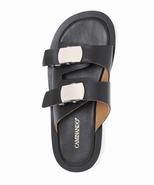 caminando カミナンド　ストラップ　サンダル　ブラック　レザー　別注　7 中古・古着通販】Caminando (カミナンド) ストラップサンダル