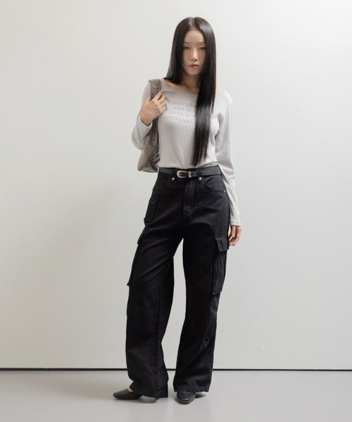 3.3 Field Trip （3.3フィールドトリップ）の「3.3 Field Trip／スリムTOP（Tシャツ/カットソー・レディース・ライトブルー/アイボリー/ネイビー/ライトグレー・FREE）」の6枚目の写真
