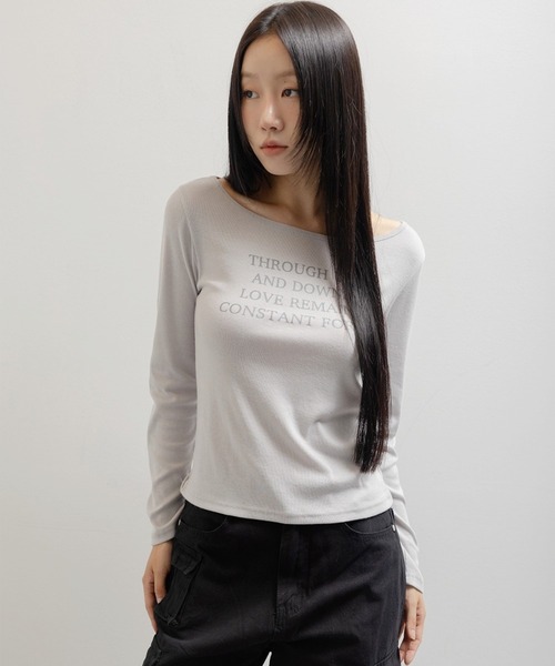 3.3 Field Trip （3.3フィールドトリップ）の「3.3 Field Trip／スリムTOP（Tシャツ/カットソー・レディース・ライトブルー/アイボリー/ネイビー/ライトグレー・FREE）」の8枚目の写真