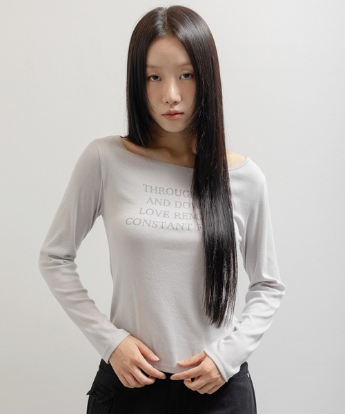 3.3 Field Trip （3.3フィールドトリップ）の「3.3 Field Trip／スリムTOP（Tシャツ/カットソー・レディース・ライトブルー/アイボリー/ネイビー/ライトグレー・FREE）」の9枚目の写真