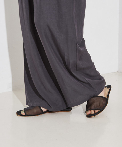 NOMINE(ノミネ)の「【セットアップ着用可】ヴィンテージサテン ドロスト パンツ(その他パンツ・レディース・チャコールグレー/マスタード/ブラウン・M/S)」の10枚目の写真