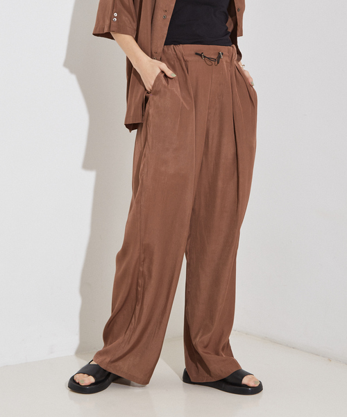 NOMINE(ノミネ)の「【セットアップ着用可】ヴィンテージサテン ドロスト パンツ(その他パンツ・レディース・チャコールグレー/マスタード/ブラウン・M/S)」の13枚目の写真