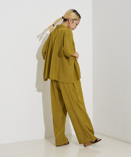 NOMINE(ノミネ)の「【セットアップ着用可】ヴィンテージサテン ドロスト パンツ(その他パンツ・レディース・チャコールグレー/マスタード/ブラウン・M/S)」の16枚目の写真