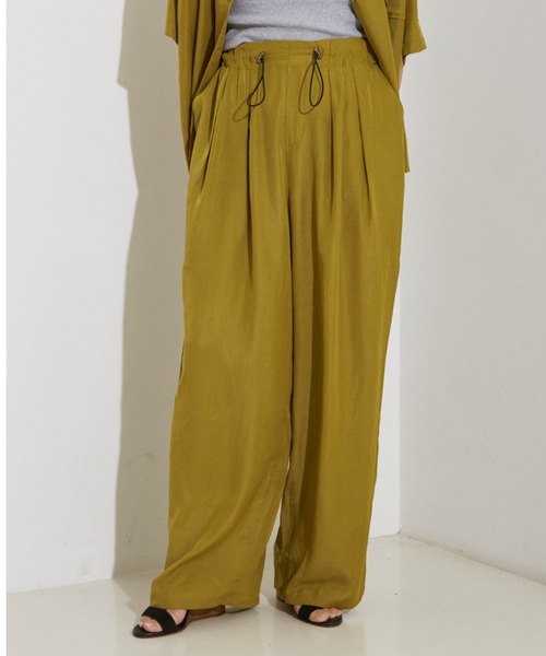 NOMINE（ノミネ）の「【セットアップ着用可】ヴィンテージサテン ドロスト パンツ（その他パンツ・レディース・チャコールグレー/マスタード/ブラウン/ブラウン系その他/グレイッシュブルー・M/S）」の20枚目の写真