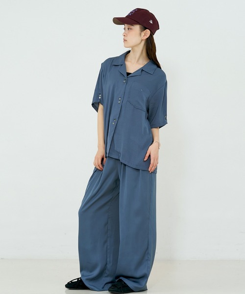 NOMINE（ノミネ）の「【セットアップ着用可】ヴィンテージサテン ドロスト パンツ（その他パンツ・レディース・チャコールグレー/マスタード/ブラウン/ブラウン系その他/グレイッシュブルー・M/S）」の16枚目の写真