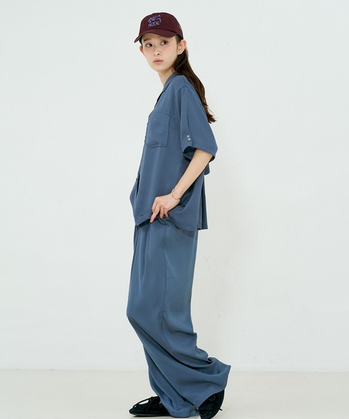 NOMINE（ノミネ）の「【セットアップ着用可】ヴィンテージサテン ドロスト パンツ（その他パンツ・レディース・チャコールグレー/マスタード/ブラウン/ブラウン系その他/グレイッシュブルー・M/S）」の17枚目の写真