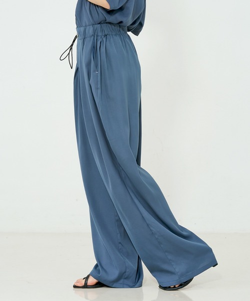 NOMINE（ノミネ）の「【セットアップ着用可】ヴィンテージサテン ドロスト パンツ（その他パンツ・レディース・チャコールグレー/マスタード/ブラウン/ブラウン系その他/グレイッシュブルー・M/S）」の19枚目の写真